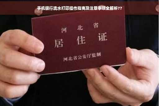 手机银行流水打印操作指南及注意事项全解析??