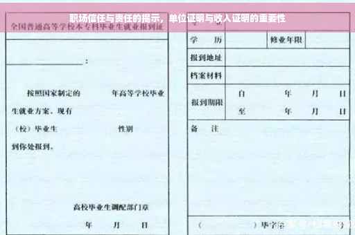 职场信任与责任的揭示，单位证明与收入证明的重要性