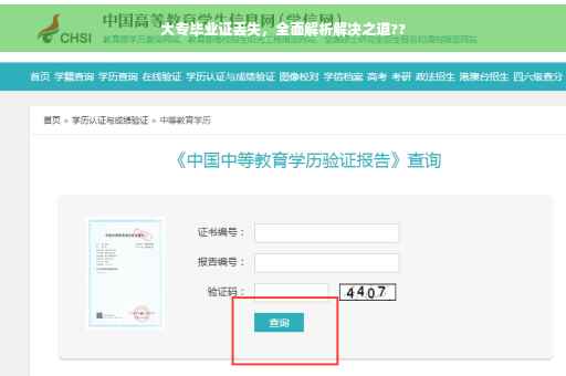 大专毕业证丢失，全面解析解决之道??