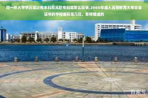 同一所大学学历层次有本科和高职专科是怎么回事,2000年成人高等教育大专毕业证书的学校编码是几位，怎样组成的