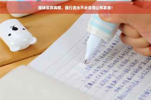 揭秘买房真相，银行流水不必非得公账发放！