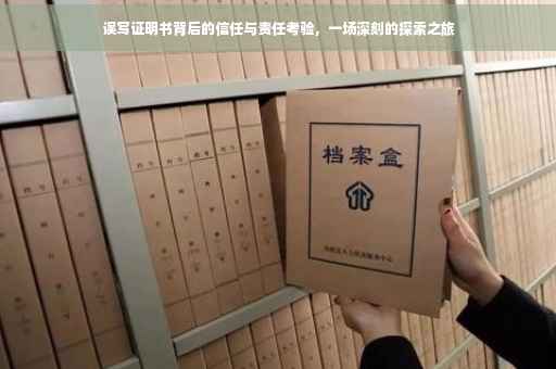 误写证明书背后的信任与责任考验，一场深刻的探索之旅