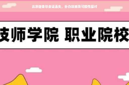 北京宿舍毕业证丢失，补办攻略及可能性探讨