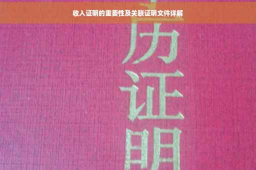 收入证明的重要性及关联证明文件详解