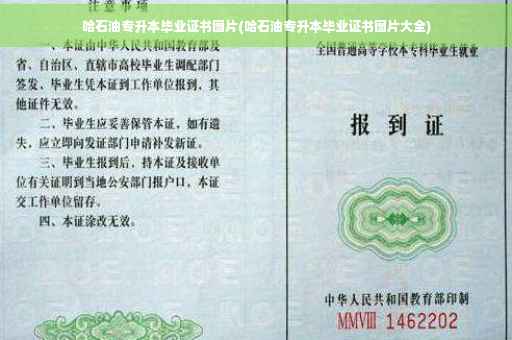 哈石油专升本毕业证书图片(哈石油专升本毕业证书图片大全)