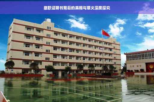 撤职证明书背后的真相与意义深度探究