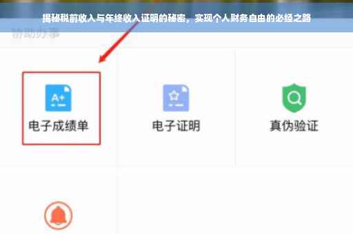 揭秘税前收入与年终收入证明的秘密，实现个人财务自由的必经之路