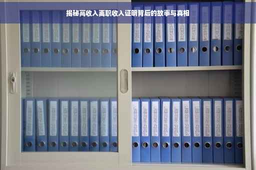 揭秘高收入离职收入证明背后的故事与真相