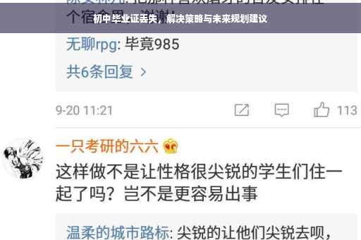 初中毕业证丢失，解决策略与未来规划建议