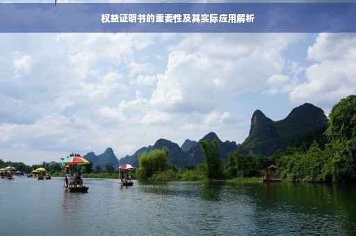 权益证明书的重要性及其实际应用解析