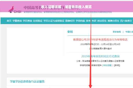 收入证明详解，涵盖各类收入概览