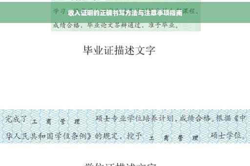 收入证明的正确书写方法与注意事项指南