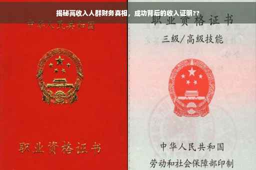 揭秘高收入人群财务真相,成功背后的收入证明?? 揭秘高收入人群财务真相,成功背后的收入证明??