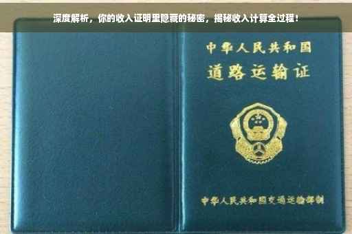 深度解析，你的收入证明里隐藏的秘密，揭秘收入计算全过程！