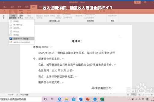 收入证明详解，涵盖收入范围全解析?⚡️