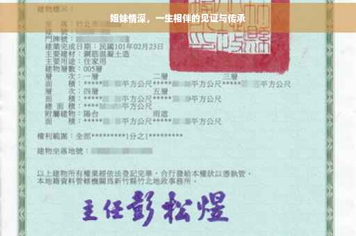 姐妹情深，一生相伴的见证与传承