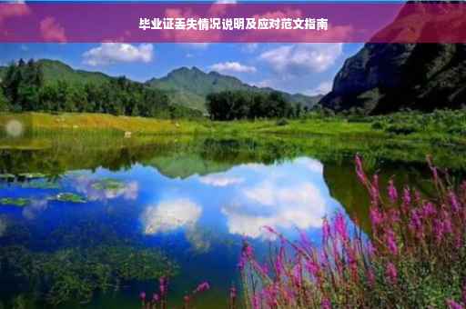 毕业证丢失情况说明及应对范文指南