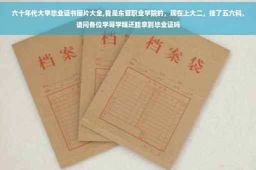 六十年代大学毕业证书图片大全,我是东营职业学院的，现在上大二，挂了五六科，请问各位学哥学姐还能拿到毕业证吗