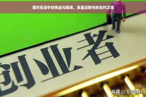 面对生活中的挑战与困境，急需证明书的应对之道