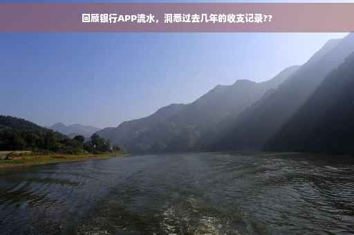 回顾银行APP流水，洞悉过去几年的收支记录??