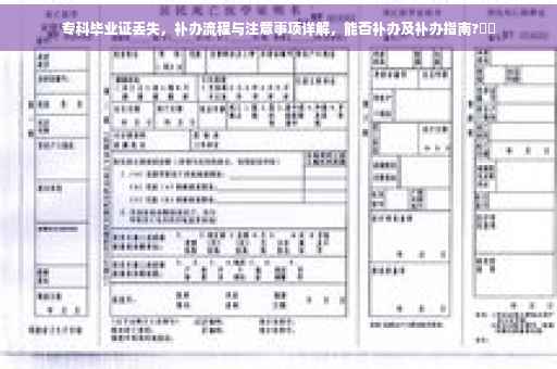 专科毕业证丢失，补办流程与注意事项详解，能否补办及补办指南?⚡️
