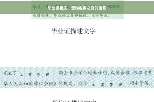 毕业证丢失，警惕虚假之路的诱惑