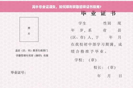 高中毕业证遗失，如何顺利获取初级证书指南？