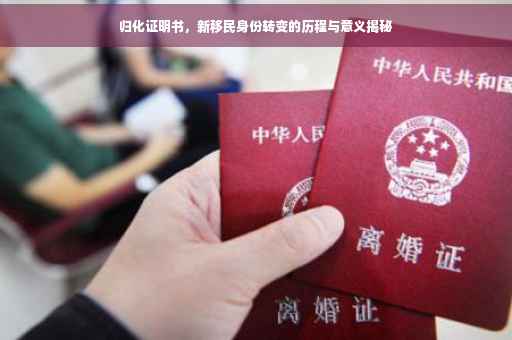 归化证明书，新移民身份转变的历程与意义揭秘