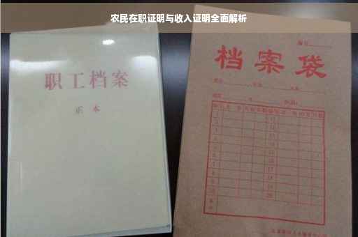 农民在职证明与收入证明全面解析