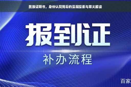 民族证明书，身份认同背后的深层探索与意义解读