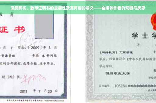 深度解析，政审证明书的重要性及其背后的意义——自媒体作者的观察与反思
