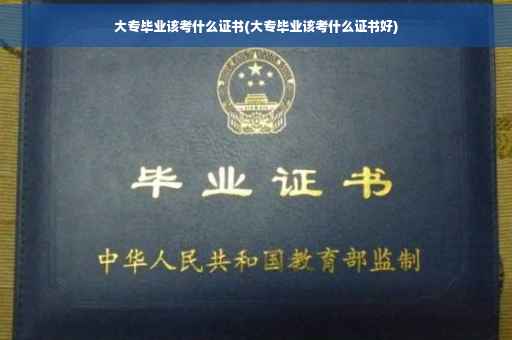 大专毕业该考什么证书(大专毕业该考什么证书好)