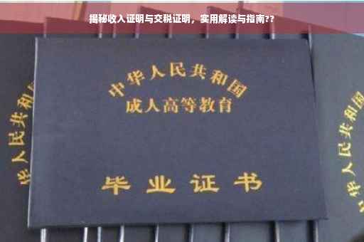 揭秘收入证明与交税证明，实用解读与指南??