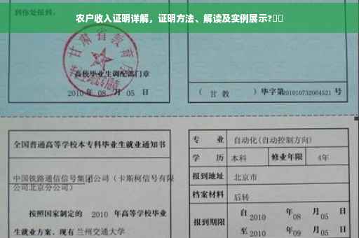 农户收入证明详解，证明方法、解读及实例展示?⚡️