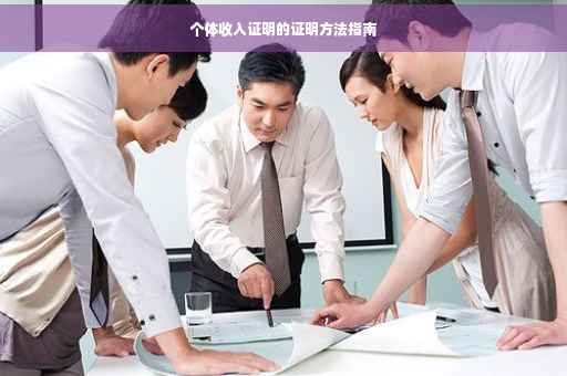 个体收入证明的证明方法指南