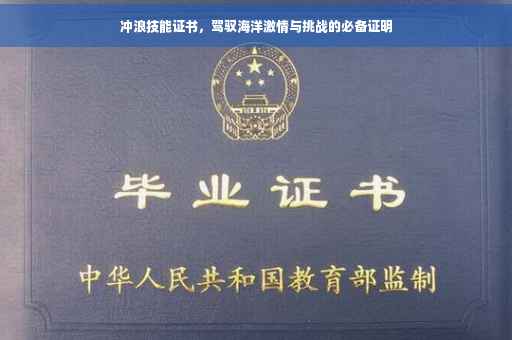 冲浪技能证书，驾驭海洋激情与挑战的必备证明