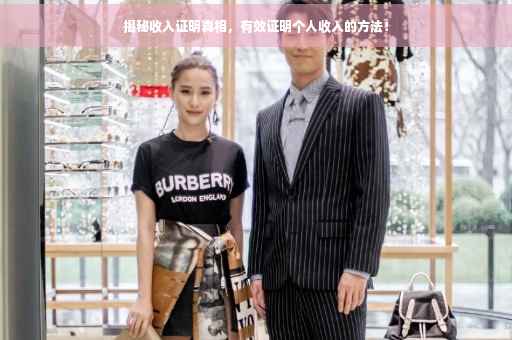 揭秘收入证明真相，有效证明个人收入的方法！