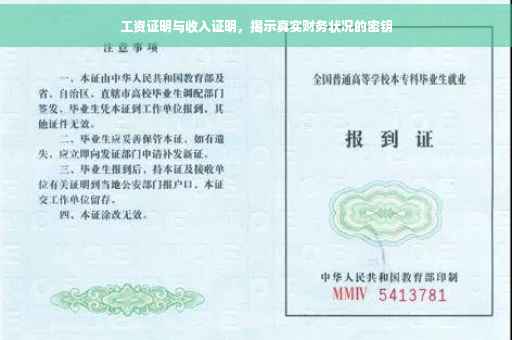 工资证明与收入证明，揭示真实财务状况的密钥