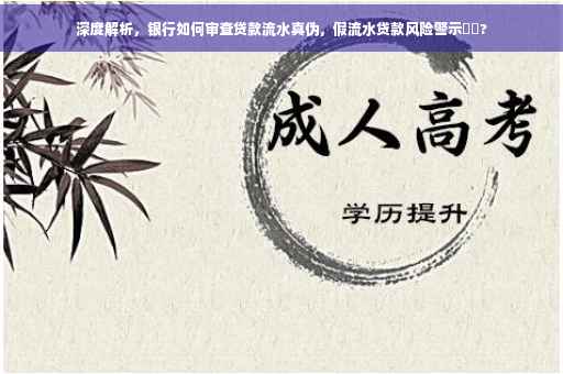 深度解析，银行如何审查贷款流水真伪，假流水贷款风险警示⚡️?