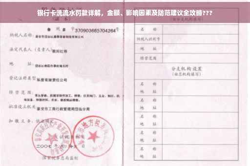 银行卡洗流水罚款详解，金额、影响因素及防范建议全攻略???