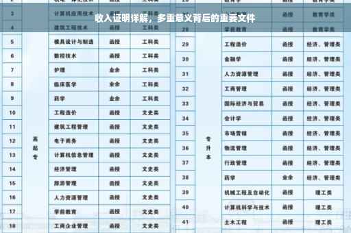 收入证明详解，多重意义背后的重要文件