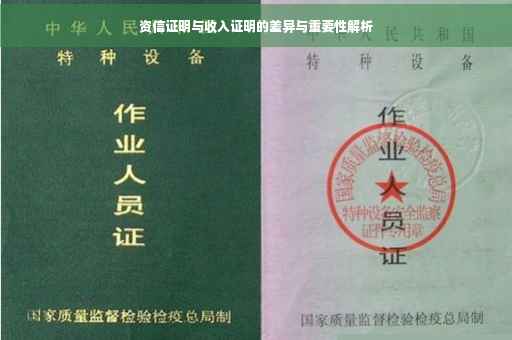 资信证明与收入证明的差异与重要性解析