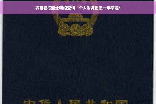 齐商银行流水明细查询，个人财务动态一手掌握！
