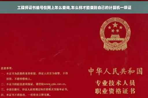 工程师证书编号在网上怎么查询,怎么样才能查到自己的计算机一级证