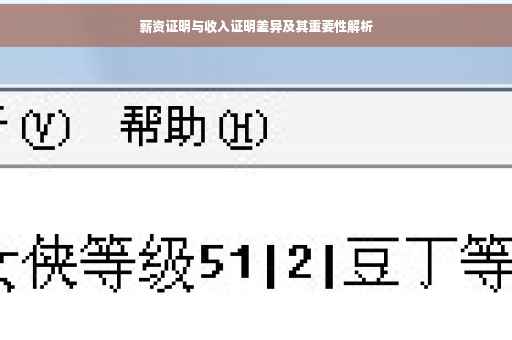 薪资证明与收入证明差异及其重要性解析