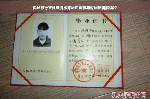揭秘银行贷款查流水背后的真相与深层逻辑解读?? 揭秘银行贷款查流水背后的真相与深层逻辑解读??