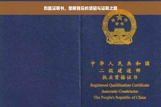 烈属证明书，荣耀背后的坚韧与证明之路