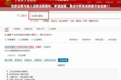在职证明与收入证明深度解析，申请流程、要点分析及实例展示全攻略?✨