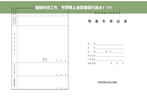 揭秘刑侦工作，刑警晚上会否查银行流水？???