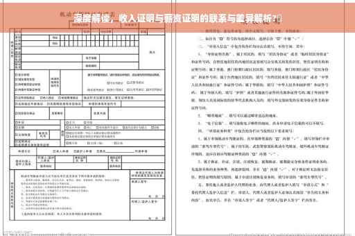 深度解读，收入证明与薪资证明的联系与差异解析?✨